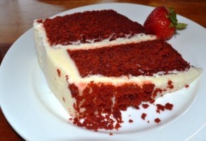 Muhkea red velvet kakku, Make my cake-leipomon taidonnäyte